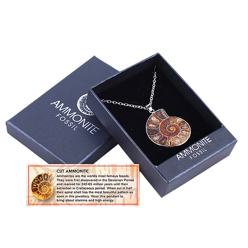 Wholesale Natural Conch Ammonite Silver Wrapped Pendant Natural Stone Pendant For Jewelry Making Hot Sale Christmas Gift