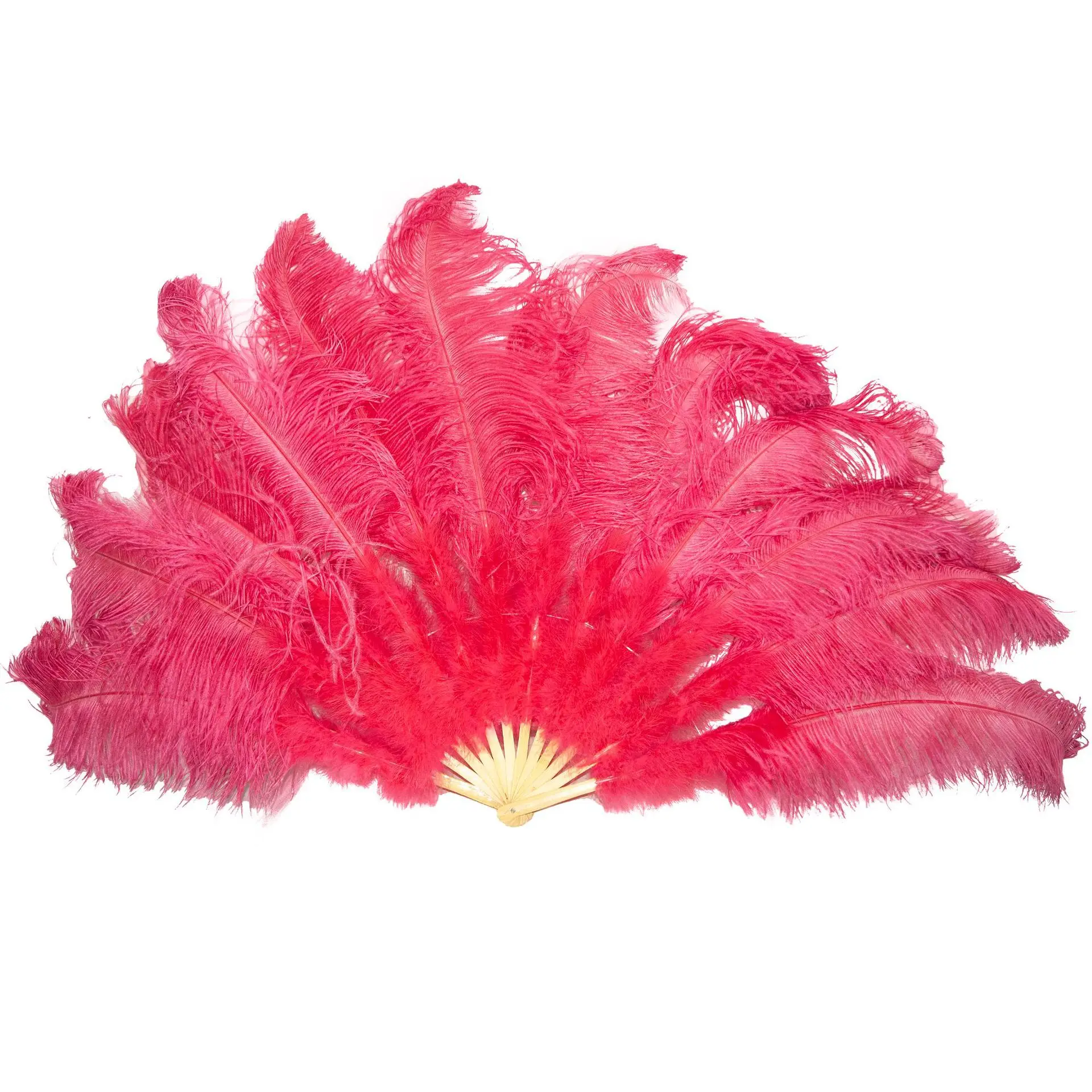 Cheap Sale Beautiful Dancing Dyed Colors Large fluffy Ostrich Feather Fans 145*70cm for carnival performance decoration