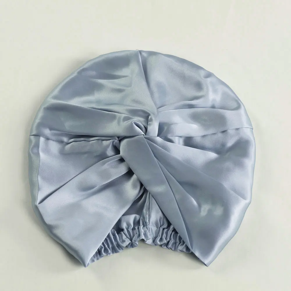 High Quality Care Hair Sleep Turbans Wholesale Nature 19 Momme 100% Silk Bonnet