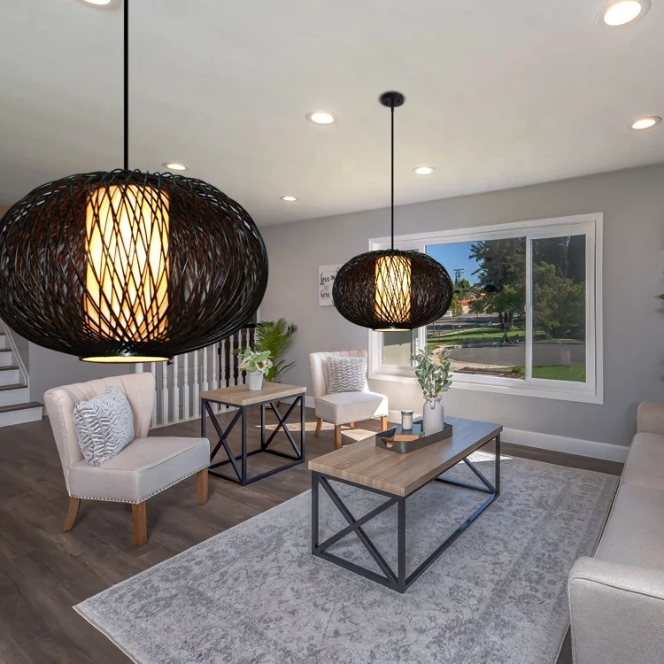Natural bamboo chandeliers & pendant lights decorative lighting