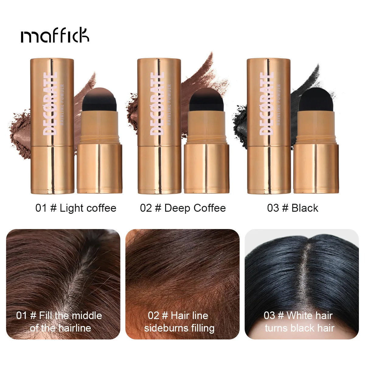 Customized Hairline Powder With Logo Waterproof Sweatproof Hair Texturizing Powder Private Label Voluming Hair Line Powder