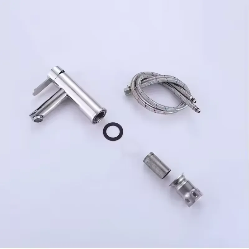 Single Handle SUS 304 Lead Free North America Black 304 Stainless Steel Basin Faucet For Bathroom