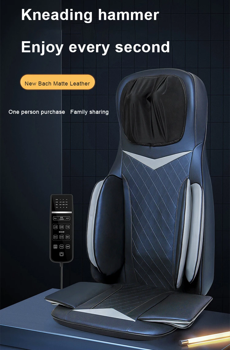 Wholesale portable electric full neck back body heated vibration shiatsu car home massage seat cushion