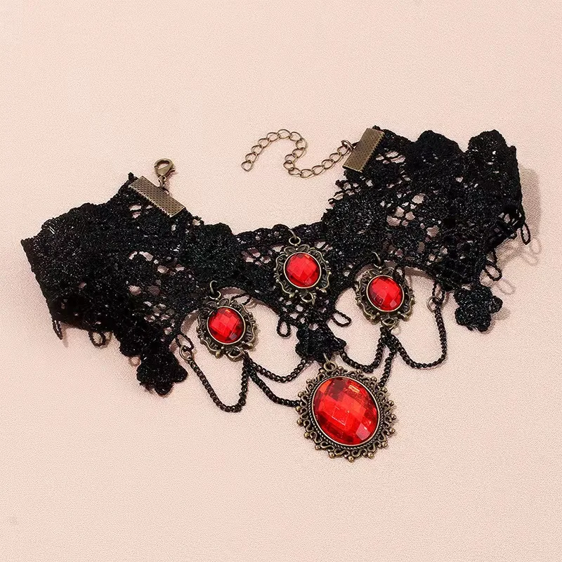 Vintage Punk Jewelry Set-Bracelet Necklace Halloween Carnival Night Festival Party Makeup Ball Dress Fashion Jewelry Special