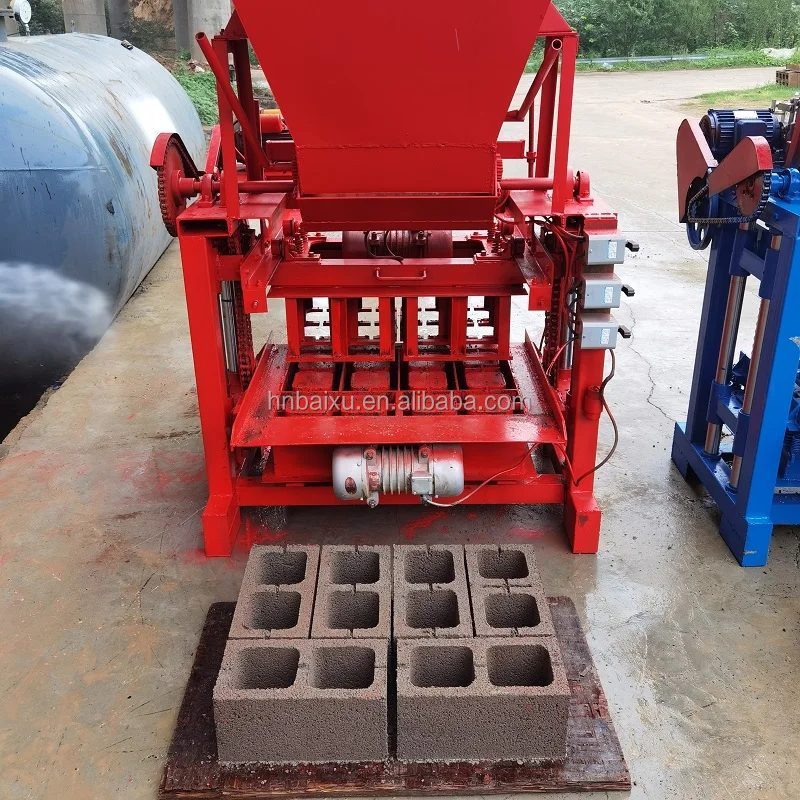 philippines hot sell small mobile manual concrete hollow brick making machinery