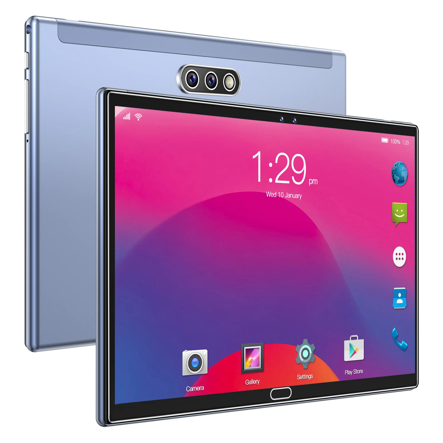 Dual card WiFi 10.1 inch Tablet PC 5000mAh Android OS 10.0 face recognition HD full screen GPS World Clock tablet