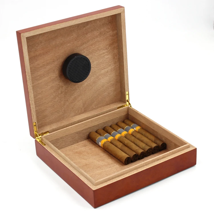wholesale custom  solid wood box  cigar gift wooden packaging box