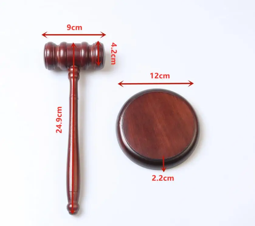 handcrafted judge law lawyer auctioneer gavel wooden hammer mallet round block set office desk accessories decor