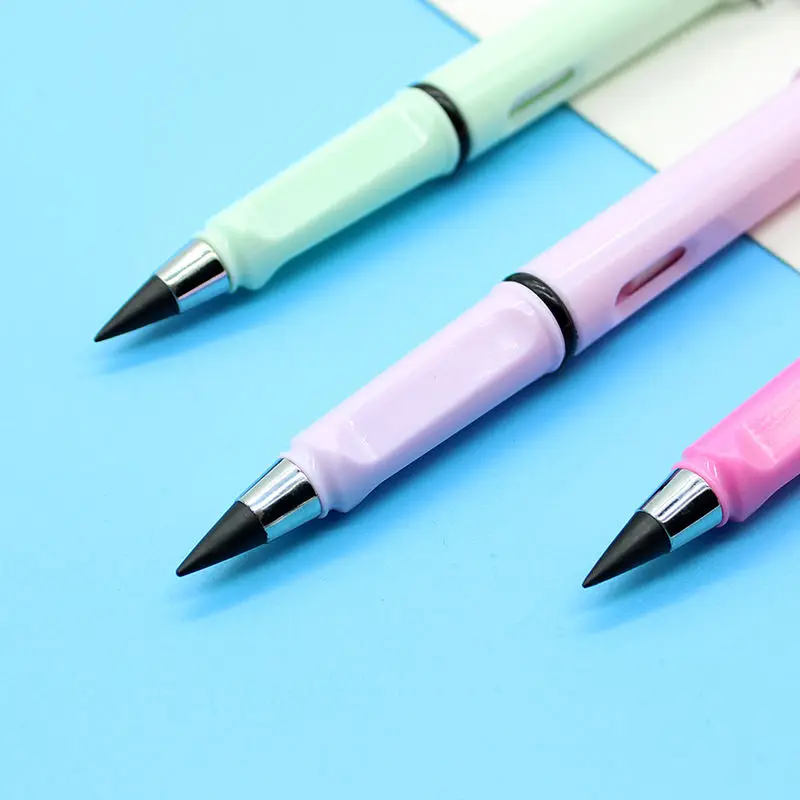 Eternal 12-Color Creative Woodless No Ink Wholesale Endless Standard Pencil with Unlimited Writing Pen