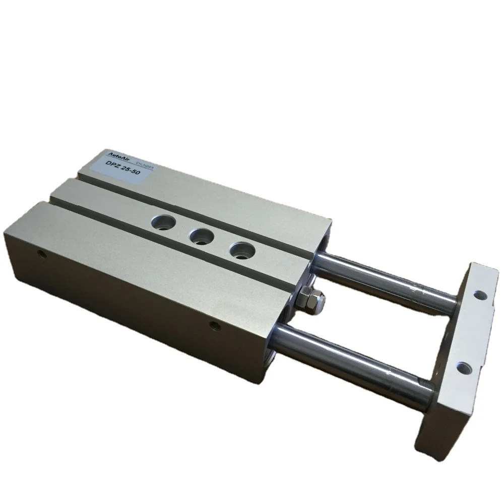 Двойной воздушный цилиндр Autoair, пневматический цилиндр, поршневой цилиндр двойного действия, односторонний алюминиевый DPZ серии 25, размер отверстия