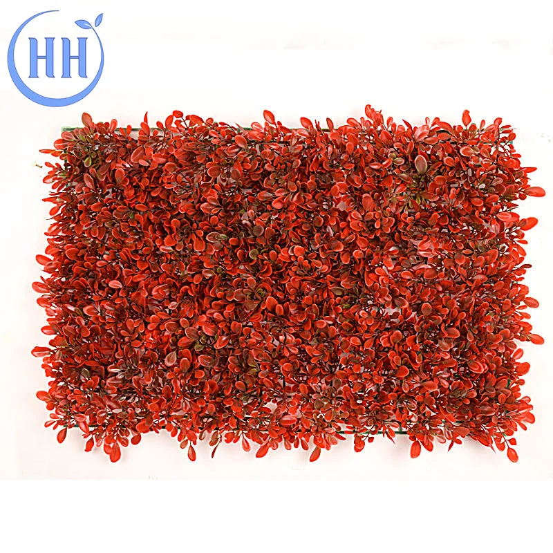 Wholesale Boxwood Hedge Plants Vertical Garden Artificial Green Grass Wall panel For Wedding Deco