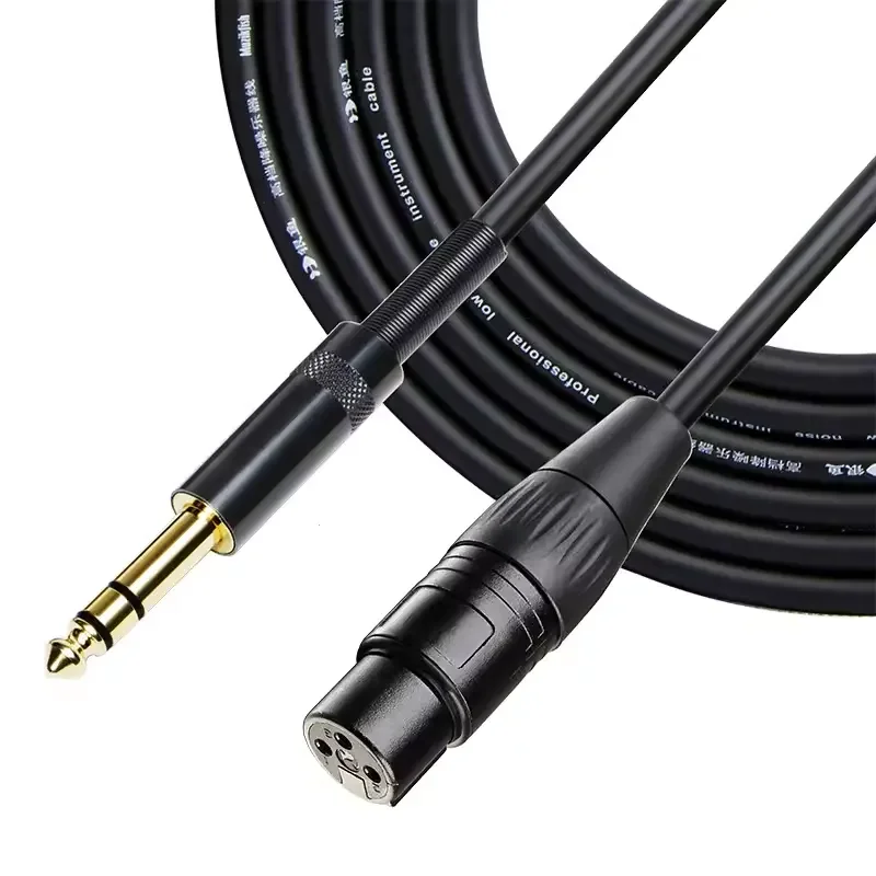Wholesaler Professional Audio Video & Lighting 6m RoHS OFC Low Noise Microphone Cable for Microphone Wiring