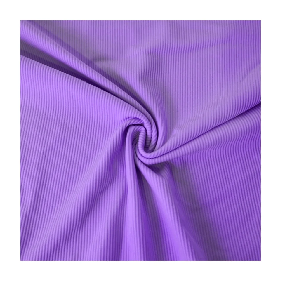 Rib Knit Fabric Collars Cuffs Neckline Waistband Summer Thin T-shirt  Strip For Jacket Hoodie Polyester Spandex  For Swimsuit