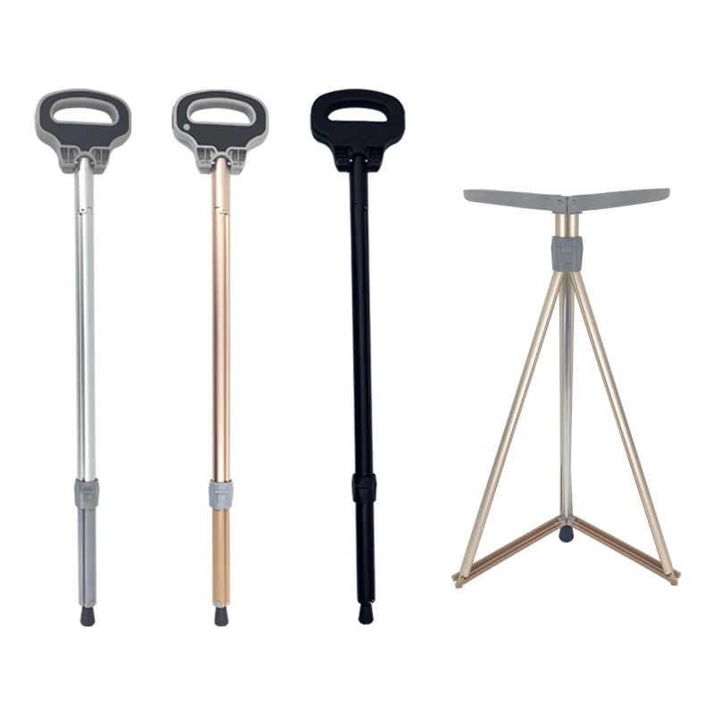 2022 newly design  folding walking stick outdoor used as a seat emergency self-defense weapons