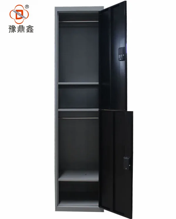 Black 2 Door Coded Lock Storage Clothes Iron Locker