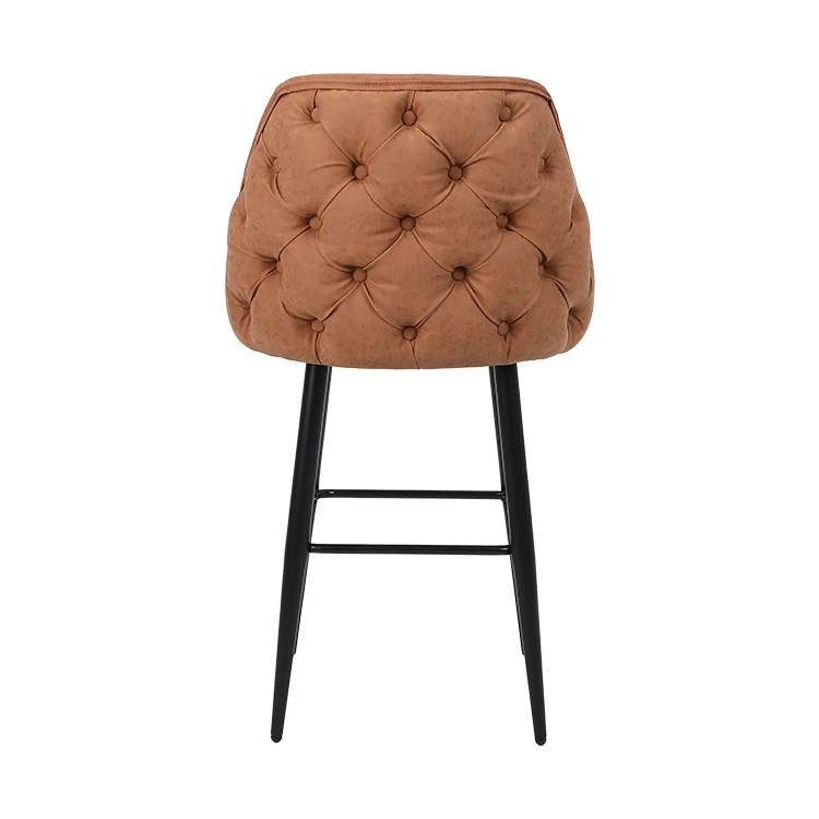 Modern Minimalist Light Luxury Bar Chair Swivel Backrest Armrest High Stool