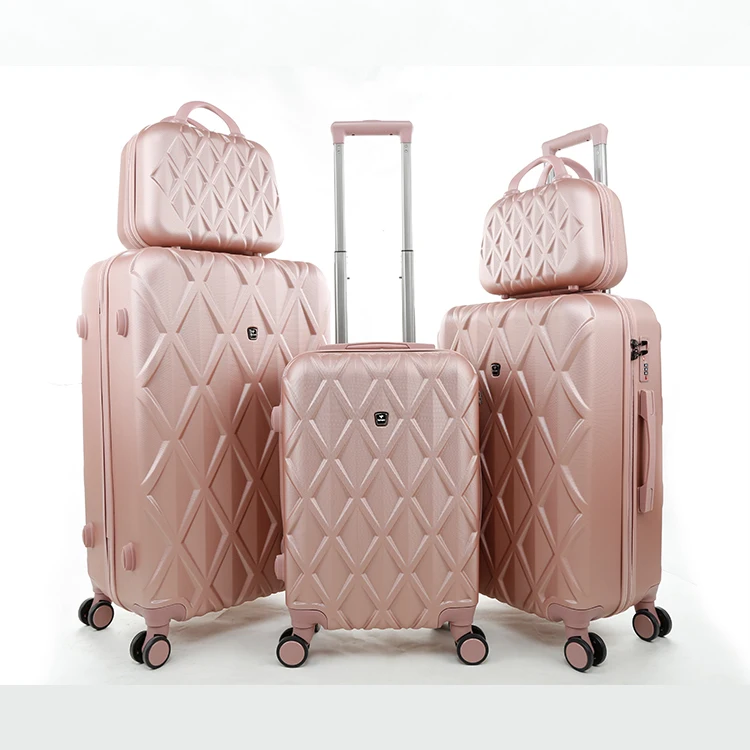Custom Designed Business Style  5pc 20 24 28 Inch Travel Trolley Suitcases Trolley Bags Luxury Abs Luggage Sets