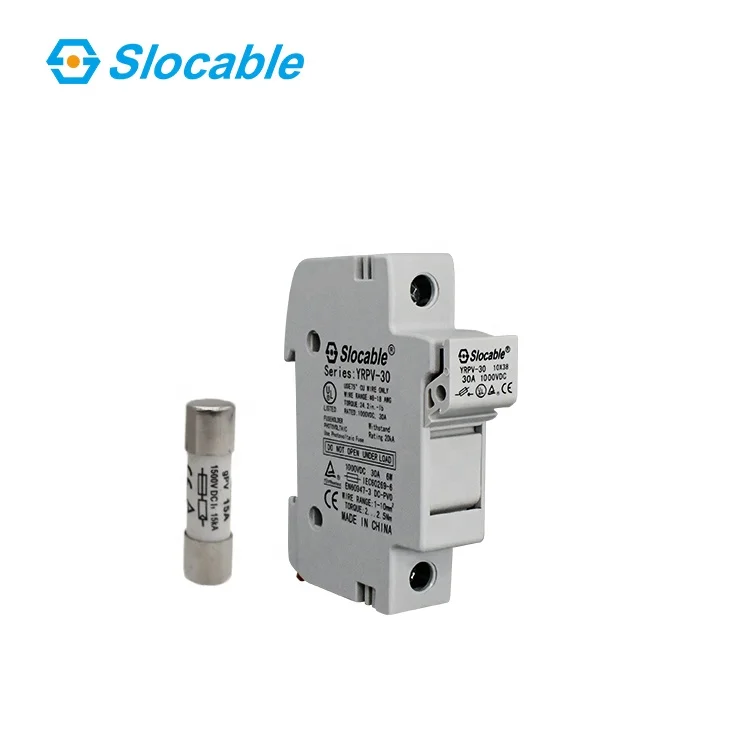 Slocable High Quality DC 1000V 1P 2P 4-30A Fuse Holder for Solar PV Power Protection