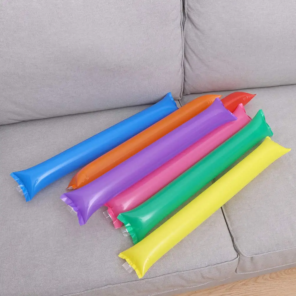 Custom Cheering Stick Balloons Bang Inflatable Sticks Thunder Red Blue Cheer Inflatable Stick Toys