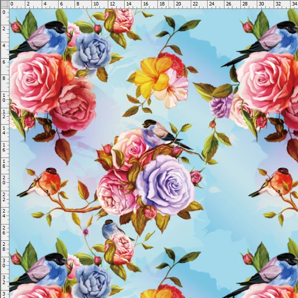 Double Sided Minky Fabric Custom Chinese Style Flower Art Paint Colorful Super Poly Fabric