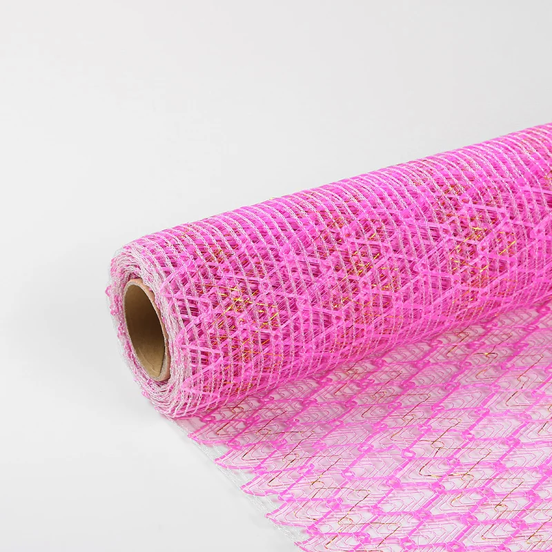 New Arrival Hot Selling Flower Gift Candy Wrapping Rolls Mesh 21 Inch Deco Mesh Decoration