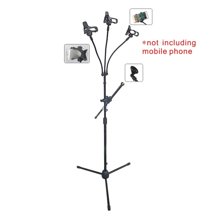 Регулируемая подставка для мобильного телефона и подставка для микрофона все в одном