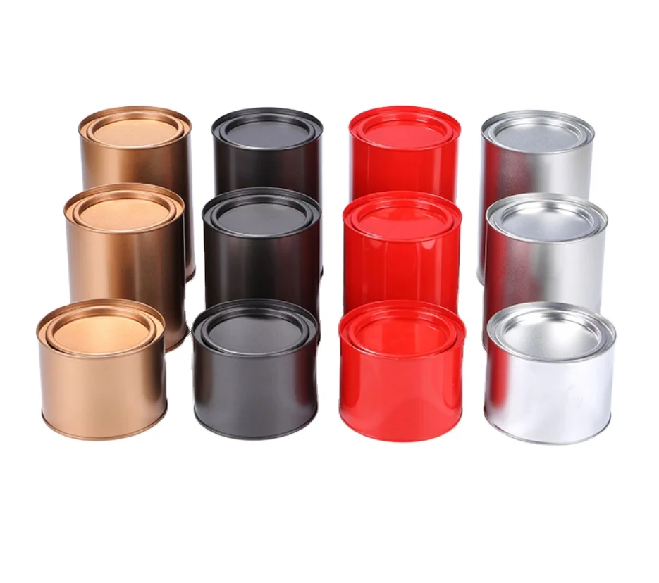 Оптовая продажа, безопасная для пищевых продуктов, крышка с герметичным рычагом, круглая жестяная банка для чая, 100 г, чайные жестяные банки серебристого, золотистого, красного, черного цветов, 99 х145 мм
