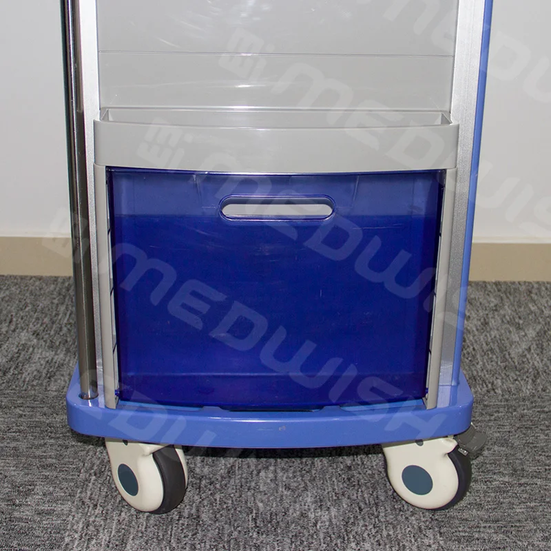 AG-NT003A1 Widely used emergency drug treatment portable ABS nursing trolley on wheels
