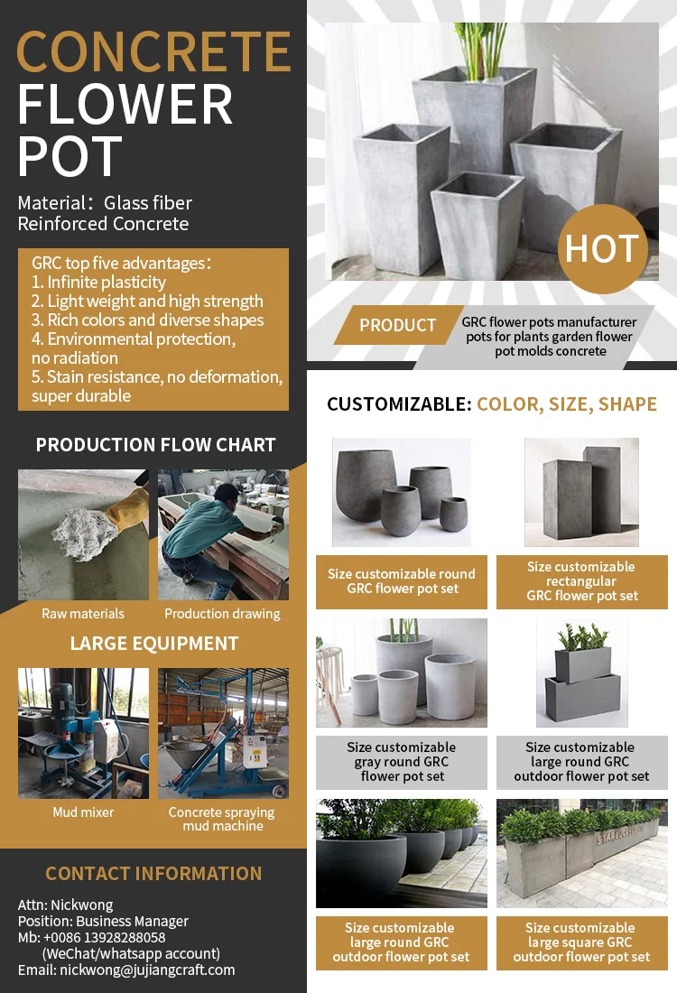 Concrete  flower pot