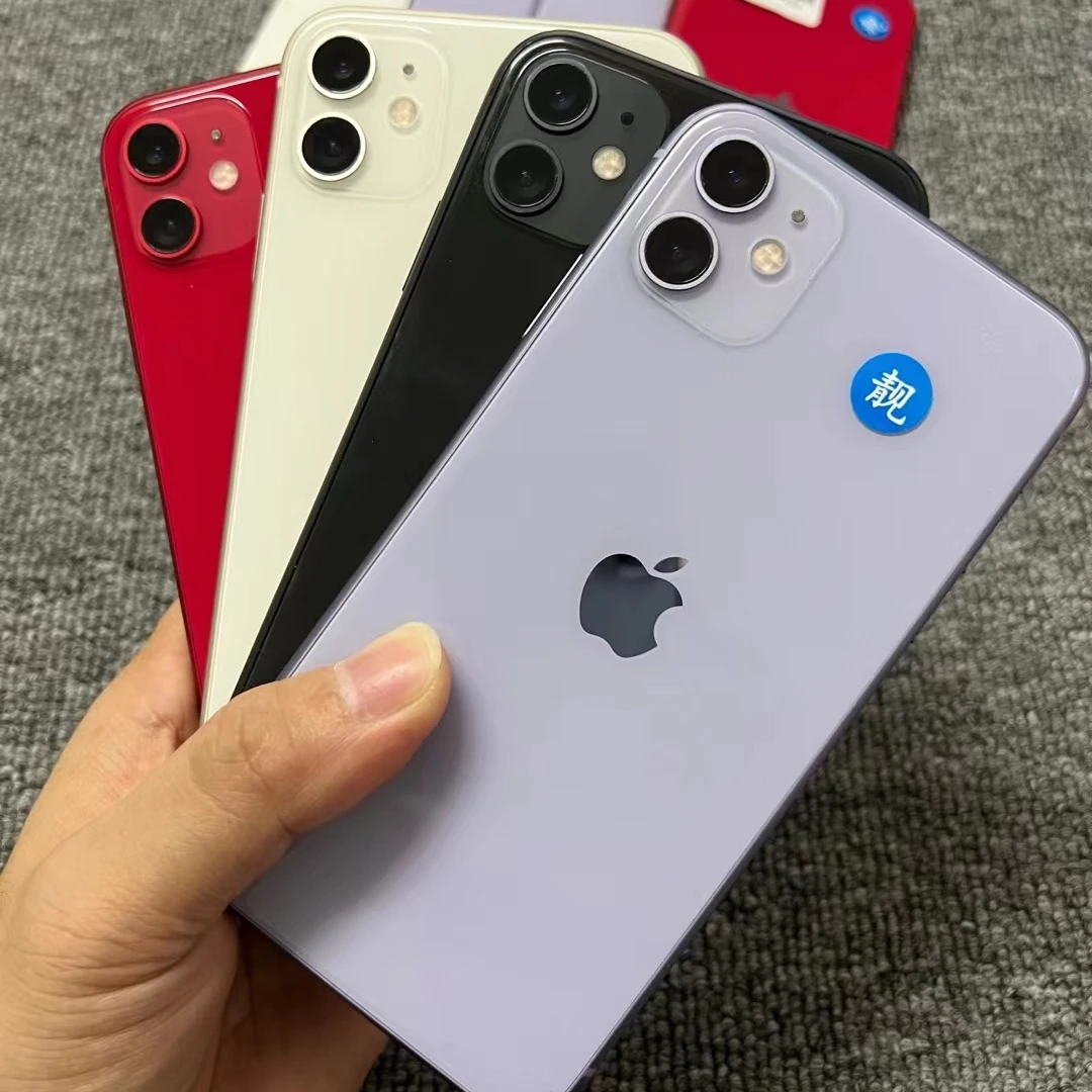 Wholesale iphone 11 64GB 128GB 256GB Original Used mobil phone smartphone red white black purple