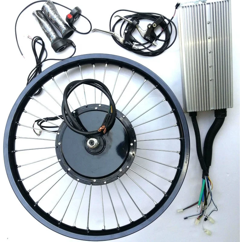 Overseas warehouse ebike conversion kit 48v 1000w front wheel fast speed quick installed with e bike parts battery 48v lithium