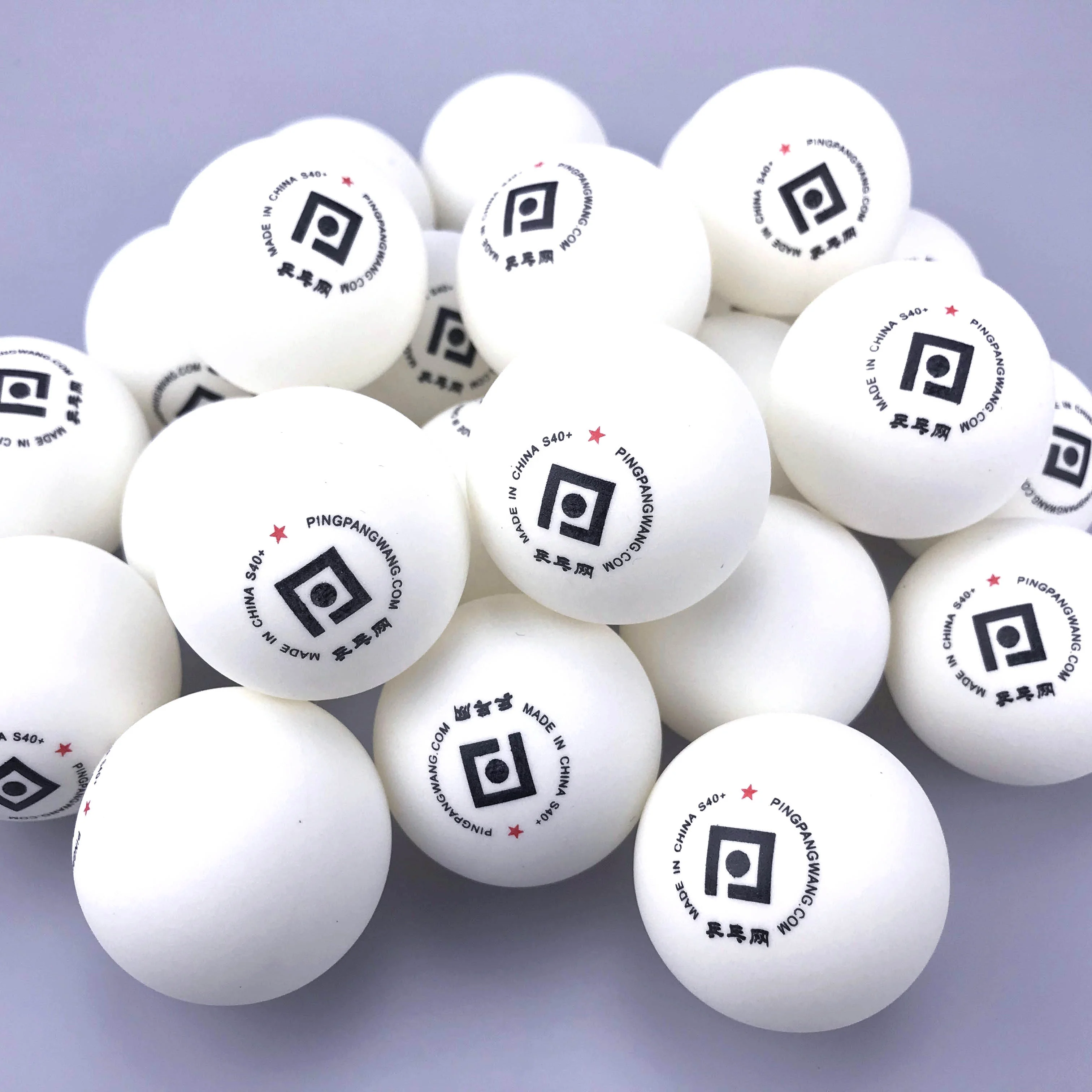 PINGPANGWANG pingpong ball table tennis ball one1star ABS 40+ oem multiball training white yellow print