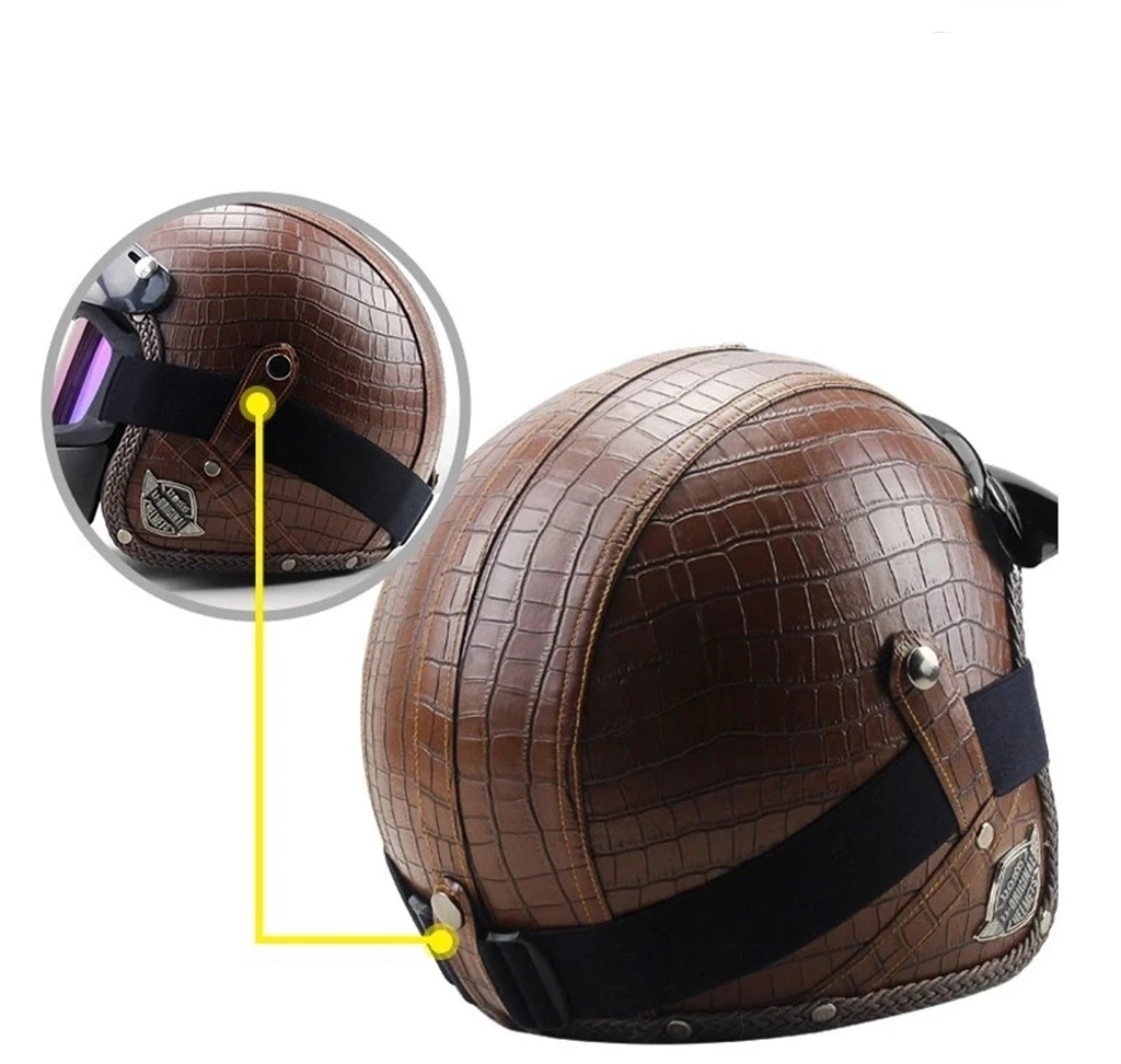 High Quality Outdoor Sports Bike Headpiece Open Face Vintage Safety Motorcycle Helmet
