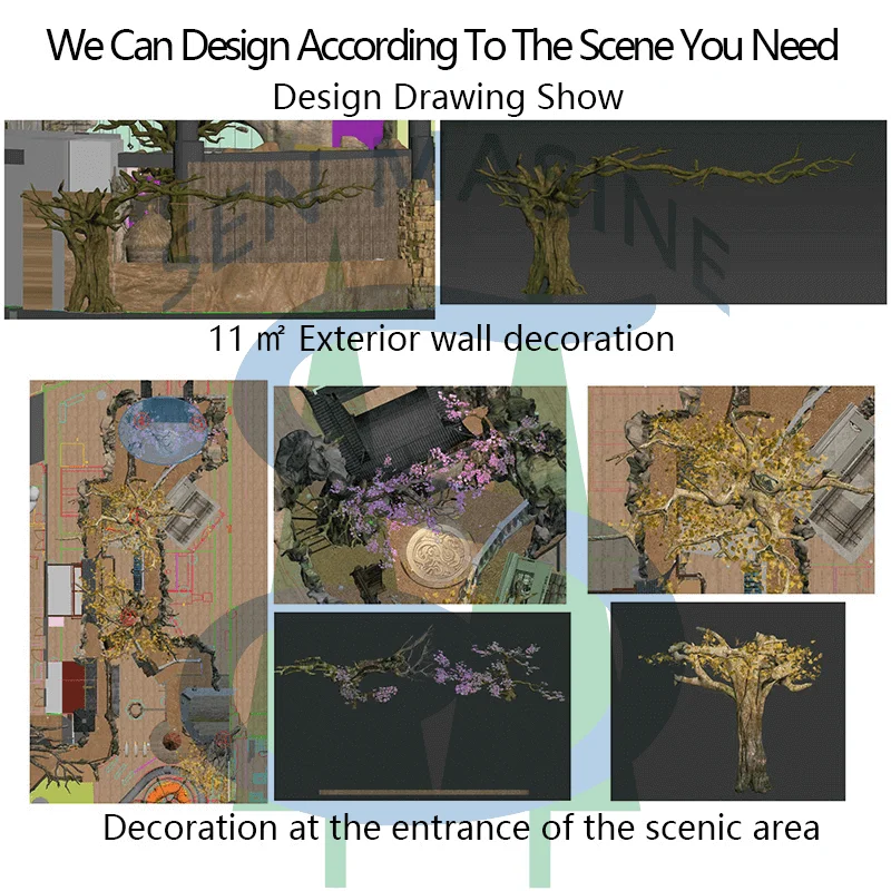 Sen Masine 4.5m 6m 8m Fake Plants Big Palms Tree Factory Customized High Simulation Large Artificial Palm Trees Outdoor