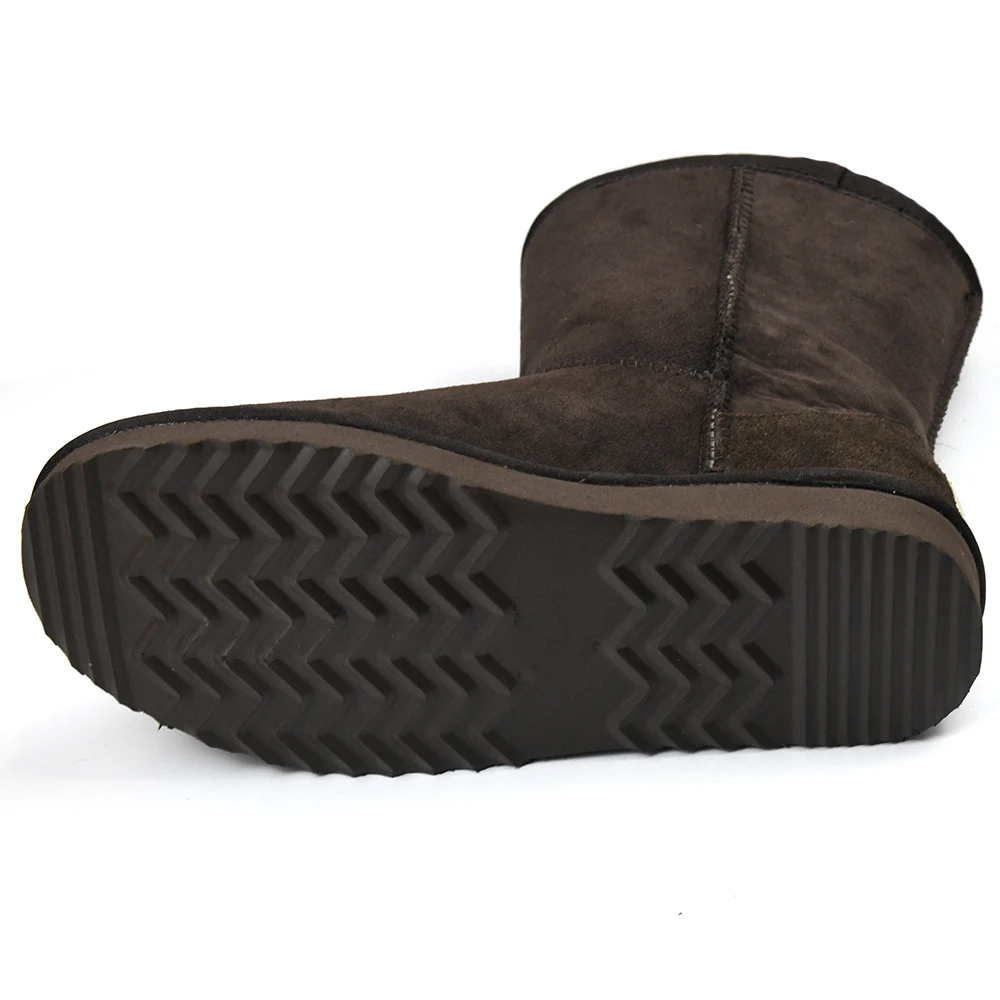 Women Cow Leather Snow Boots Set Ladies High Winter Warm Furry Fur Boots Warm Winter Snow Boots