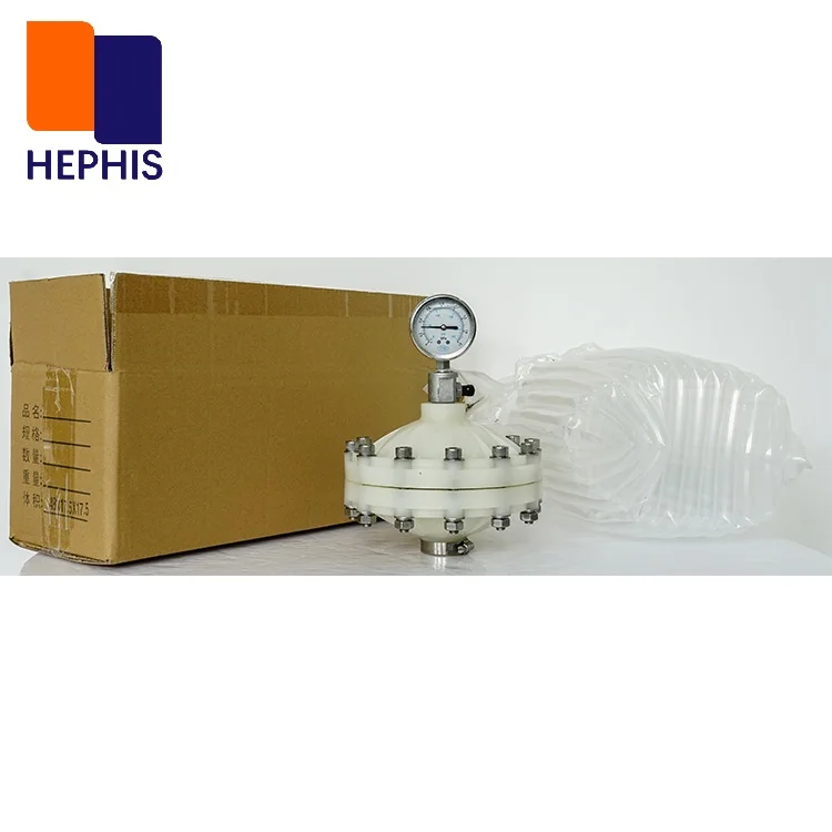 UPVC/PVDF/SUS316 Diaphragm Type Pulsation Damper For Metering Dosing Pumps Pipe Fitting Water Supply