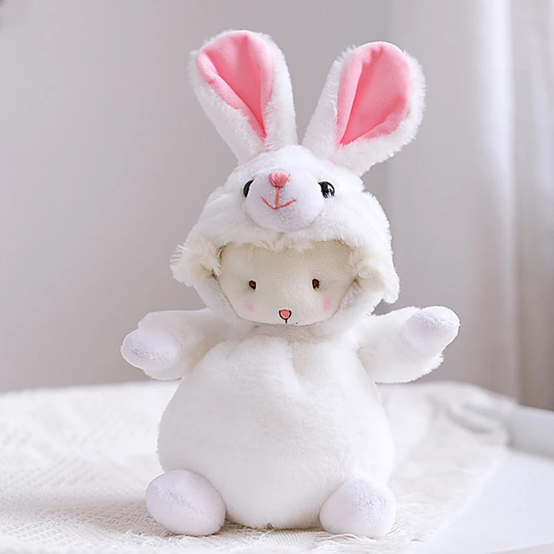 Lovely Soft Animal Doll Stuffed Toy Plush Sheep/Wolf/Frog/Pig/Duck/Bear/Rabbit Plush Toys with Hat