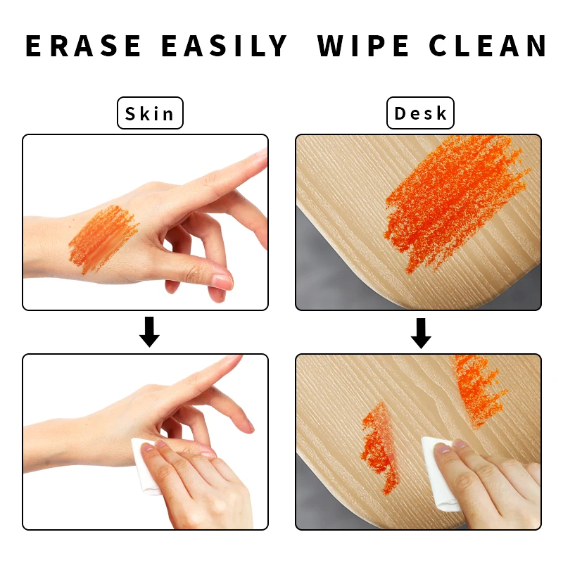 24 unique colors non-toxic children use oil pastel crayon