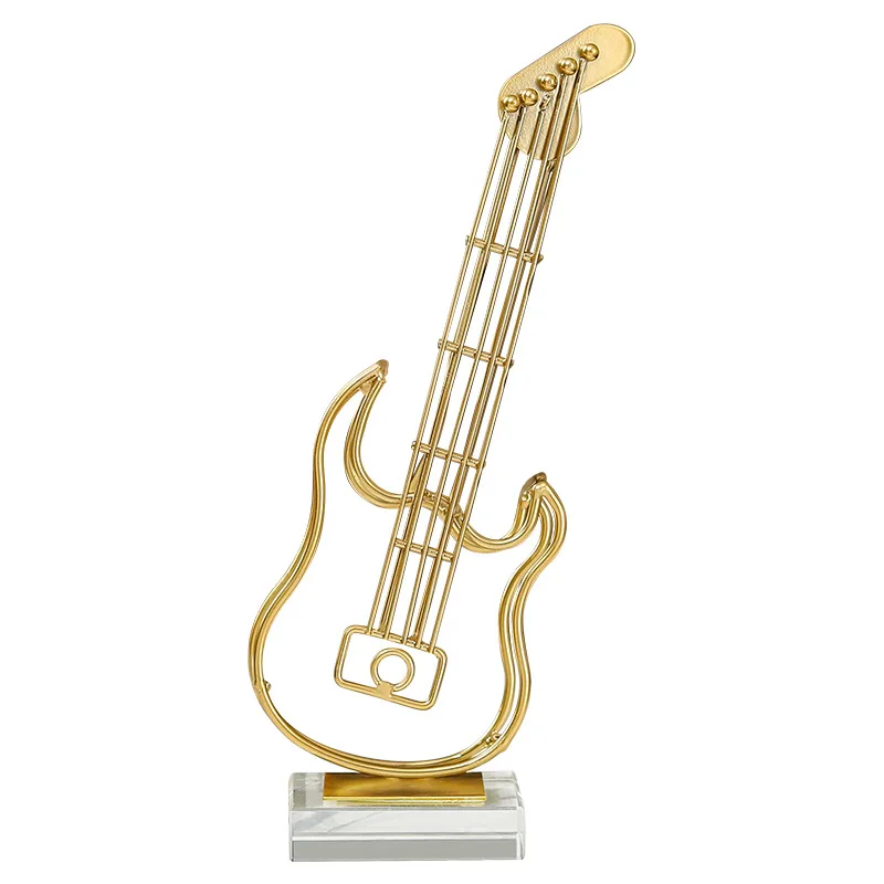 Nordic Musical Instrument Model Wrought Iron Ornaments Desktop Handicrafts Ornaments for Wine Cabinet Home Decorations