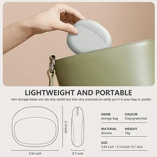 Customized Silicone Headphone Case Mini Key Box Lipstick Mini Storage Bag