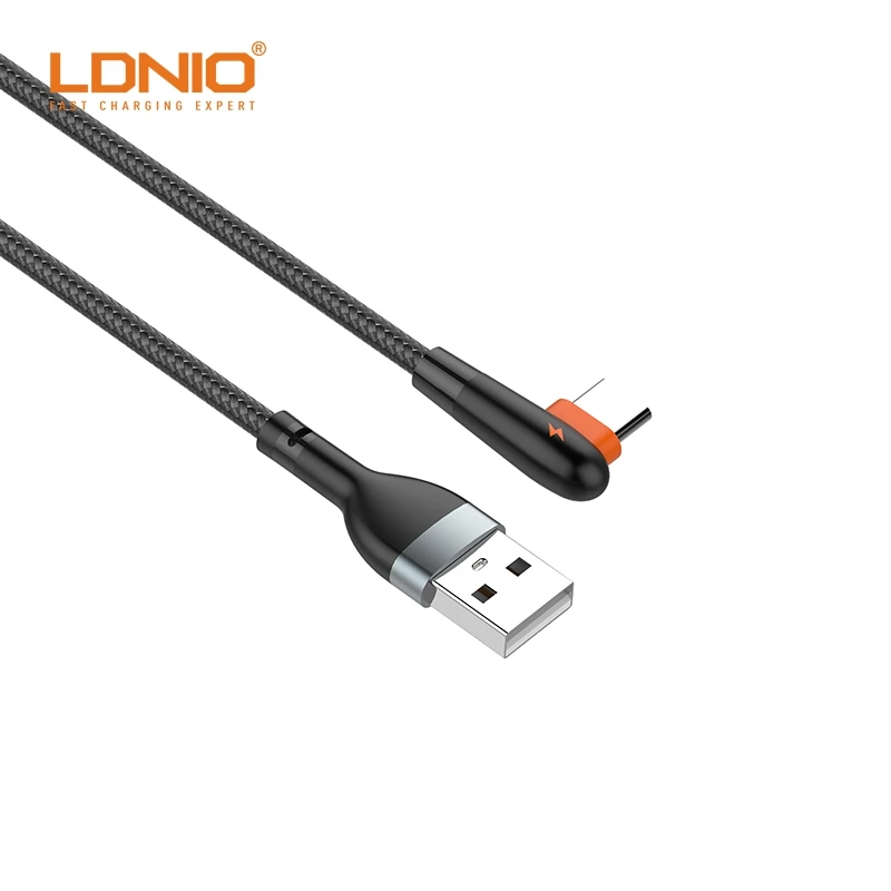 LDNIO 90 angle elbow data cable 2.4A 1meter/2meter Usb Cable Quick Charge Mobile Phone Data Cable