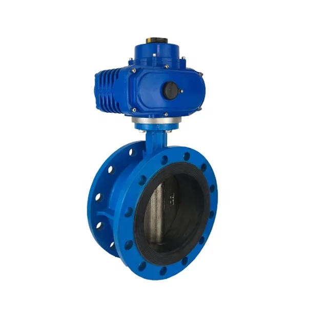 Ductile Iron Center Vertical Plate Soft Seal Double Clip Disc Connected  Epdm Seat Butterfly Valve