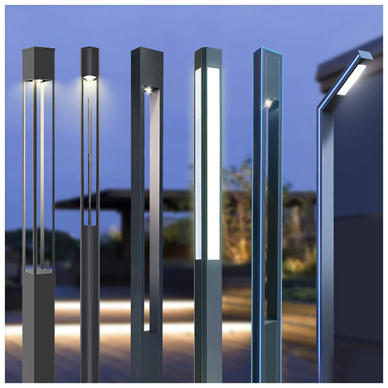 Customization Modern Style Aluminum Light Pole Waterproof Ip65 Led Garden Lights Villa Courtyard Led Bollard Light