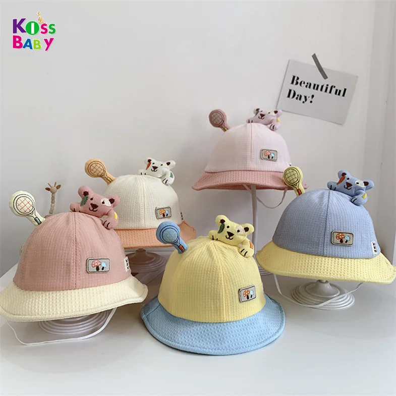 Boys Hat Toddler Sun Hat Kids Breathable Bucket Sun Protection Cotton hat