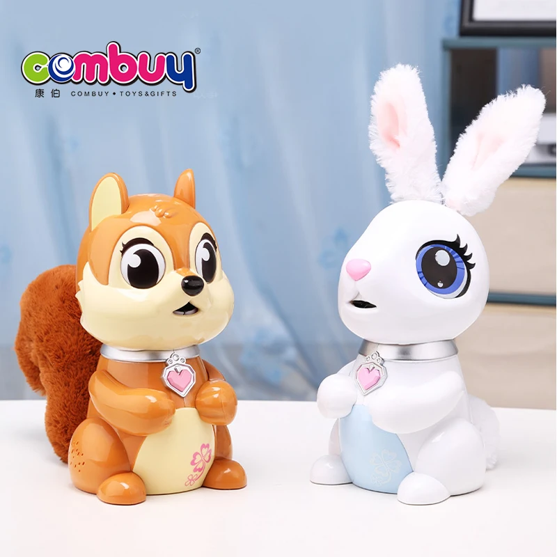 Birthday present story smart feed squirrel rabbit partner kids toys animals