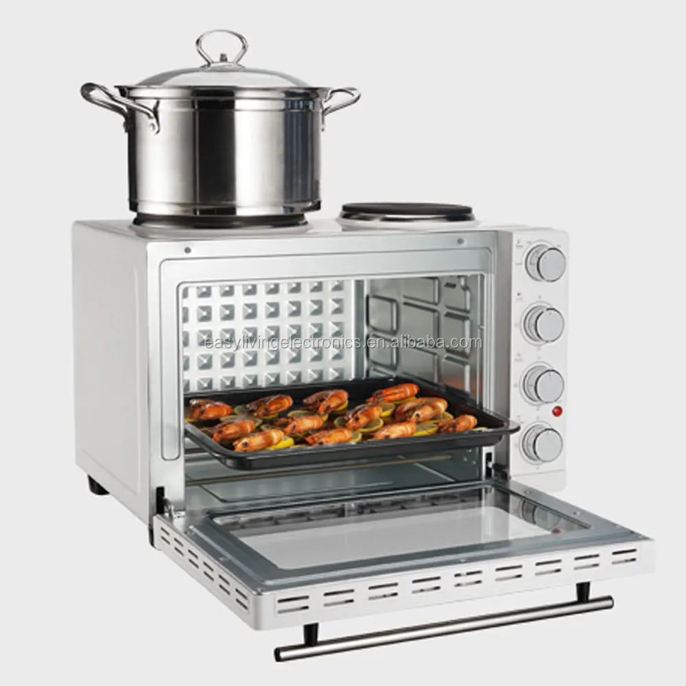 30L Multi-function kitchen Pizza Toaster Electric Oven with hotplate for home use