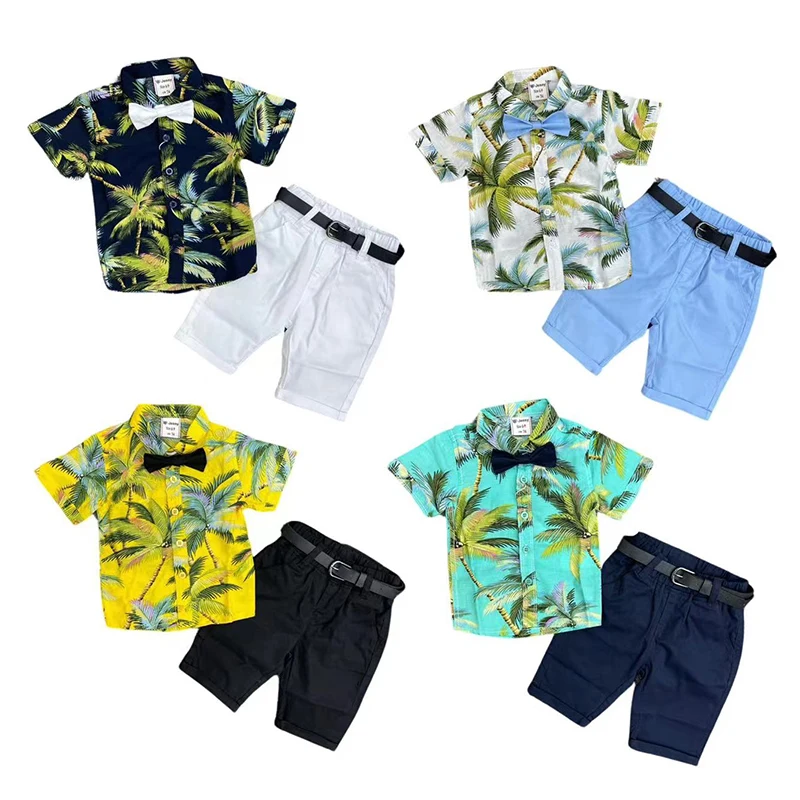 New Trending Children Clothes New Design kids Clothing set Cotton 100% Summer boys 2pcs Clothing set