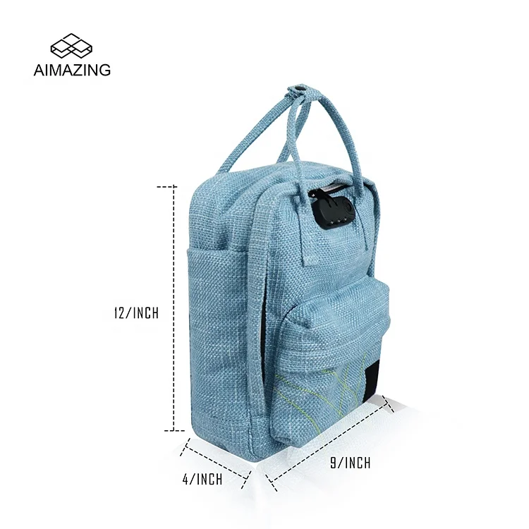 Casual  Backpack with Padded Laptop Compartment Portable Mini Smell Proof Backpack with Secret Pocket
