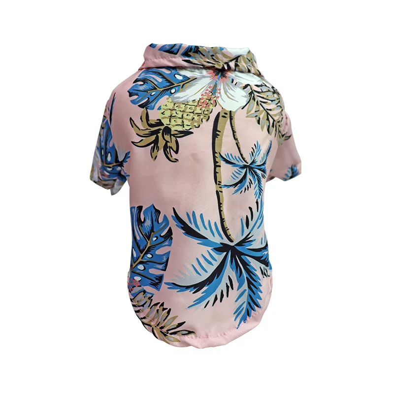 Wholesale Breathable Hawaii Floral Beach T-shirt Luxury Dog Clothes Summer Cool Shirt Pet Apparel