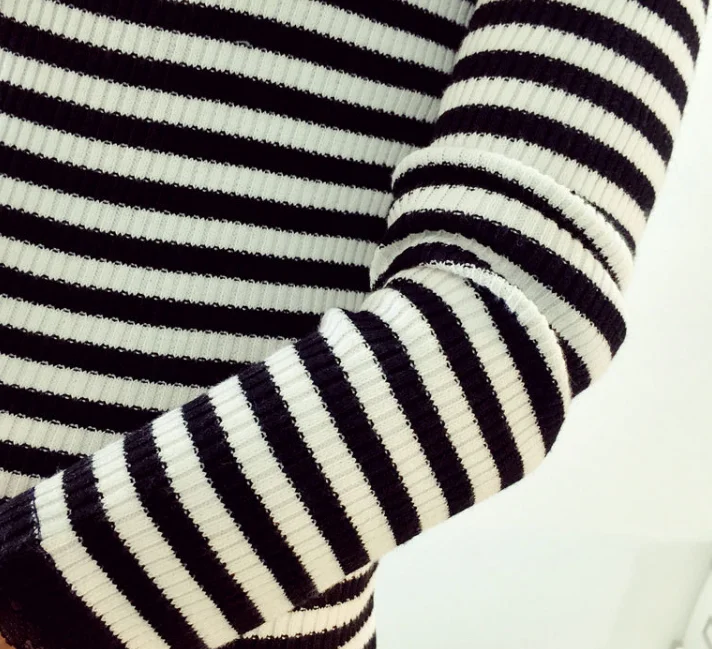 Women blouse ladies fashion Korean lace knitted woman new stripe sweaters